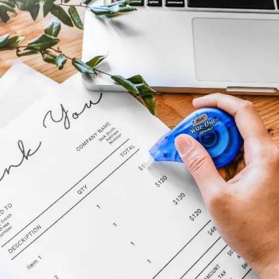 Bic Wite-Out EZ Correct Correction Tape Non-Refillable 1/6" x 472" WOTAPP11 image {7}