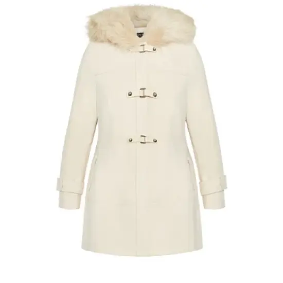 Women's Plus Size Wonderwall Coat - buff | CITY CHIC image {2}