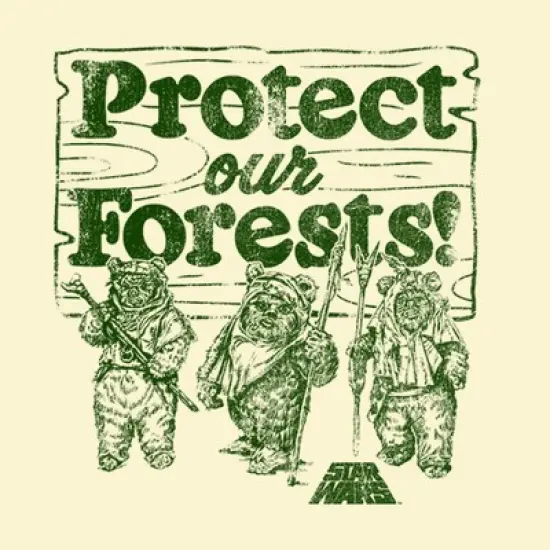 Men's Star Wars Ewok Protect Our Forests T-Shirt image {1}