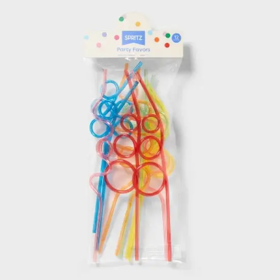 12ct Squiggle Straws - Spritz&trade; image {2}