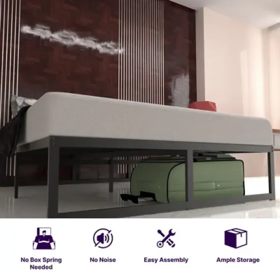 NapQueen Alpha Metal Platform Bed Frame 14" Height image {1}
