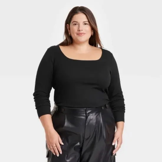 Women's Long Sleeve Slim Fit T-Shirt - A New Day&trade; image {3}