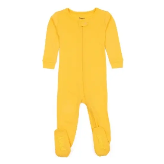Leveret Toddler Footed Cotton Solid Classic Color Pajamas image {7}