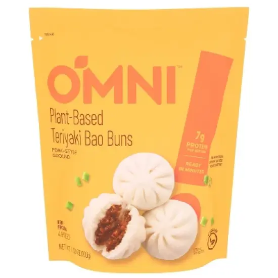 OmniFoods Frozen Vegan Plant Based Teriyaki Bao Pork-Style - 7.05oz image {3}
