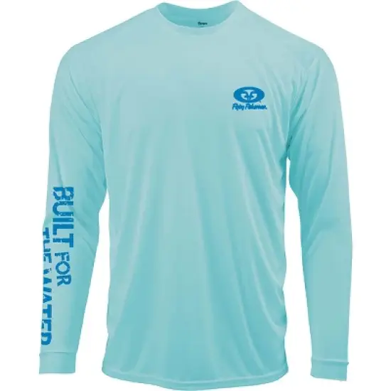 Flying Fisherman Built For Water Performance Long Sleeve T-Shirt - Aqua image {4}