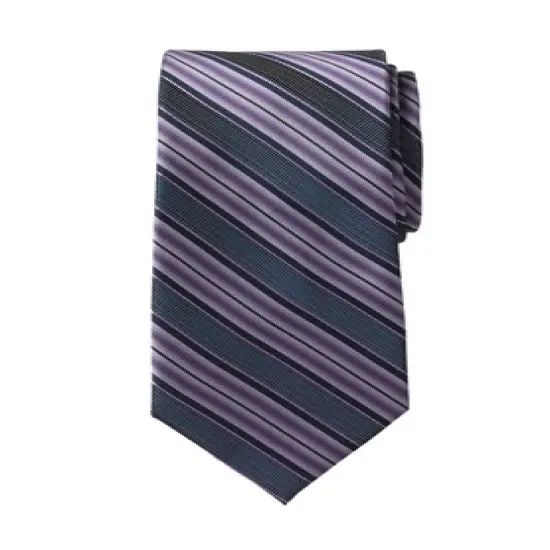 KS Signature by KingSize Men's Big & Tall  Classic Stripe Tie Necktie image {12}