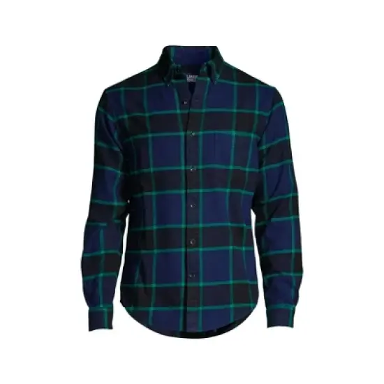 Lands' End Men's Tailored Fit Flagship Flannel Shirt image {4}