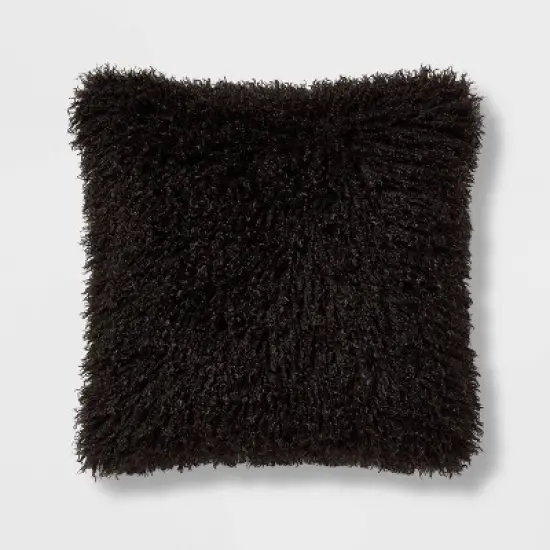 Euro Faux Mongolian Fur Decorative Throw Pillow - Threshold&trade; image {4}
