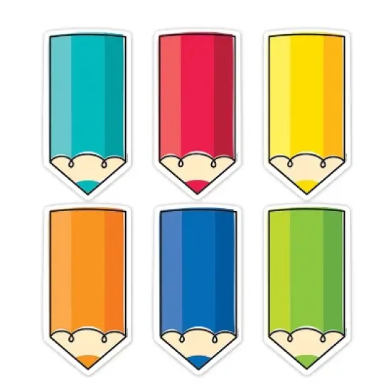 Creative Teaching Press&reg; Core Decor Colorful Doodle Pencils 6 Inch Designer Cut-Outs, Pack of 72 image {4}