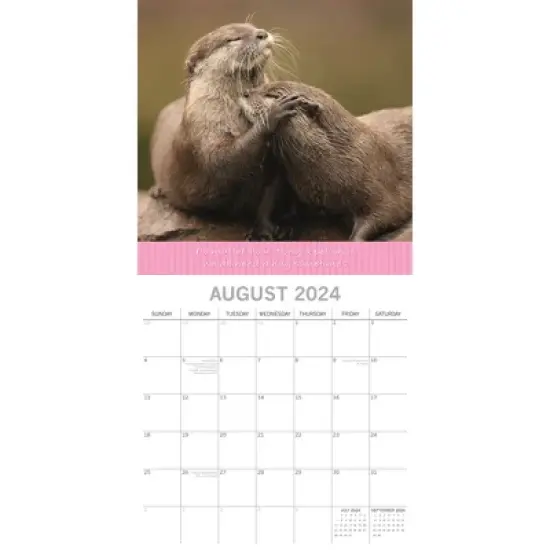 The Gifted Stationery 2024 Square Wall Calendar, Hugs, 16-Month My Cute Range Theme with 180 Reminder Stickers (12x12 In) image {2}