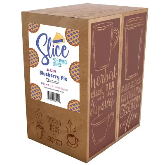 Slice Flavored Coffee Pods, Keurig 2.0 K-cup compatible, Blueberry Pie, 40 Count image {1}