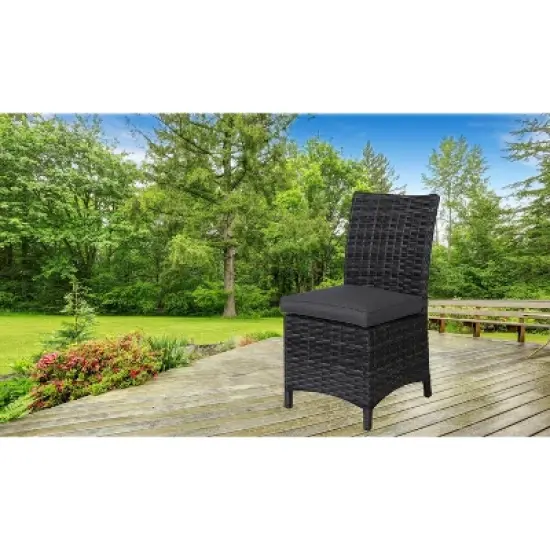 Bora Bora Patio 2pk Wicker Dining Chair Set - Gray - Teva Patio Furniture image {3}