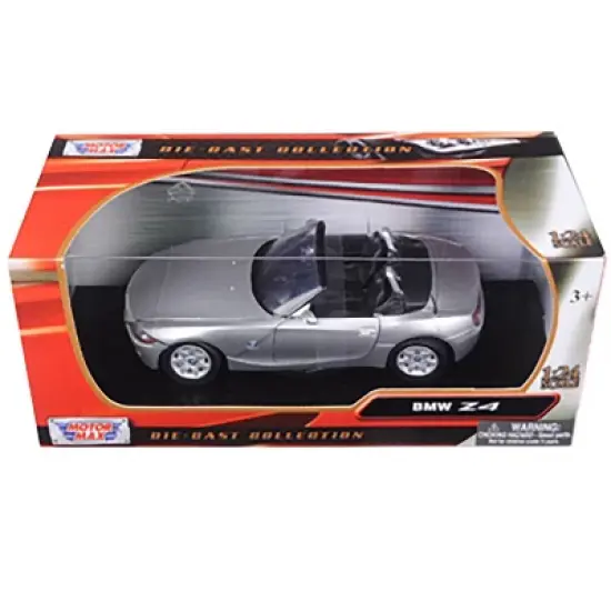 BMW Z4 Silver 1/24 Diecast Model Car by Motormax image {2}