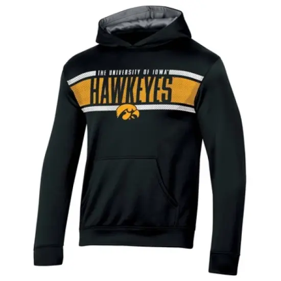 NCAA Iowa Hawkeyes Boys' Poly Hooded Sweatshirt image {3}