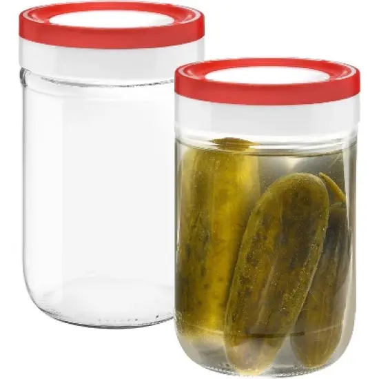 Tribello Glass Mason Jars with Lids image {9}