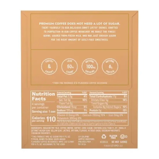 La Colombe Vanilla Draft Latte - 4pk/9 fl oz Cans image {8}