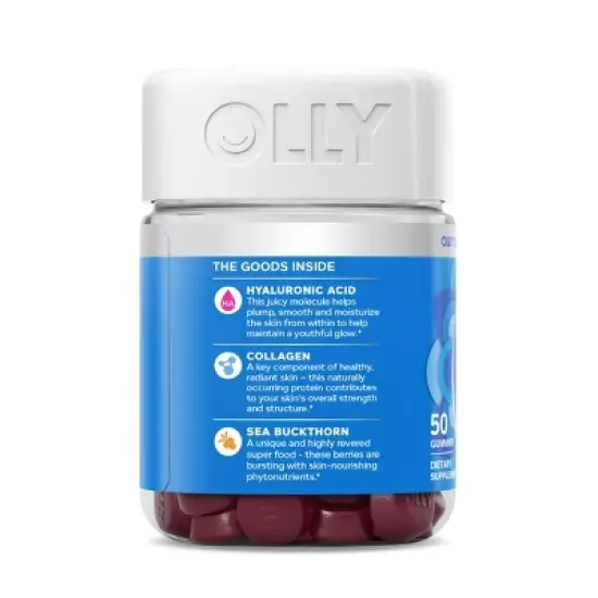 OLLY Glowing Skin Collagen Chewable Gummies - Berry - 50ct image {4}
