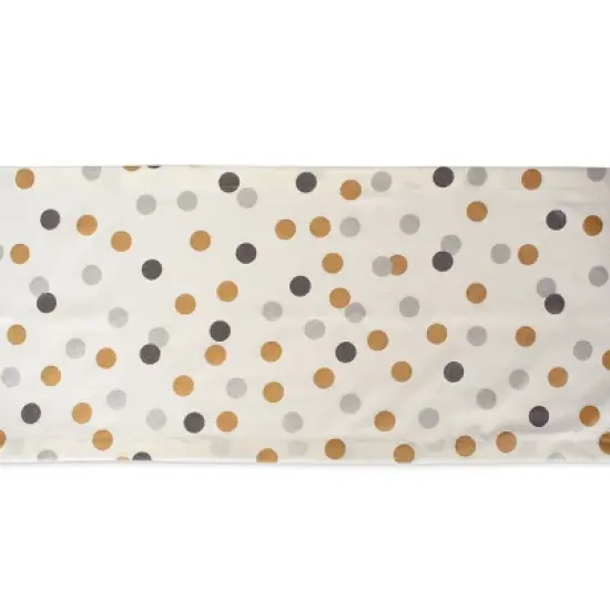 Design Imports  Christmas Metallic Polka Dot Printed Table Runner, Confetti, 14X108" image {1}