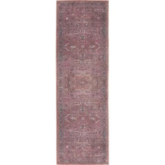 Nicole Curtis Machine Washable Bordered Vine and Bloom Indoor Rug image {8}