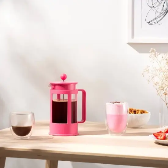 Bodum Kenya 8 Cup 34oz French Press Coffee Maker Pink: Manual Coffee Pot, BPA-Free, Dishwasher-Safe, Reusable Filter image {3}