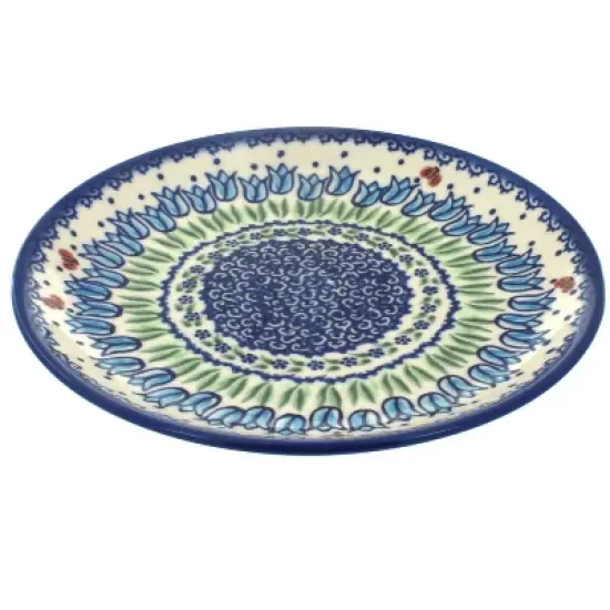 Blue Rose Polish Pottery Vena Dessert Plate image {7}