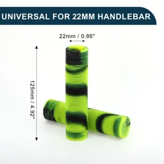Unique Bargains Bike Handlebar Grips Covers 4.92" Yellow 1 Pair image {4}