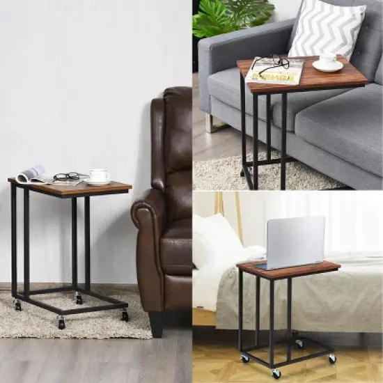 Laptop Holder Sofa Side End MobileTable Multiple Stand Desk Notebook Beside Wood image {6}