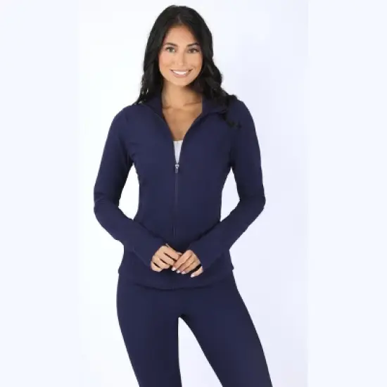 90 Degree By Reflex Interlink Ribbed Princess Seam Performance Jacket image {9}