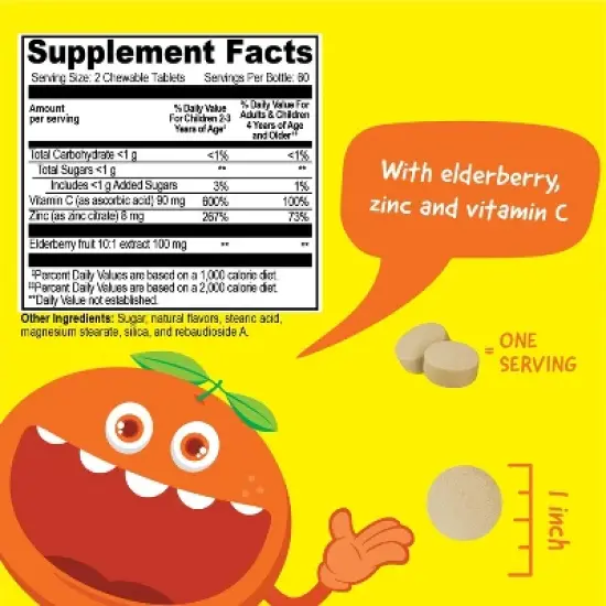 VitaWorks Elderberry + Zinc + C - Chewables - 120 ct. image {2}