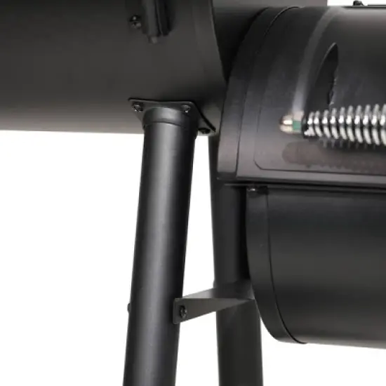 Captiva Designs E02GR006 Offset Charcoal Smoker - Black image {7}
