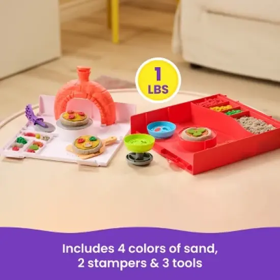 Kinetic Sand Squish Pizza Playset image {6}