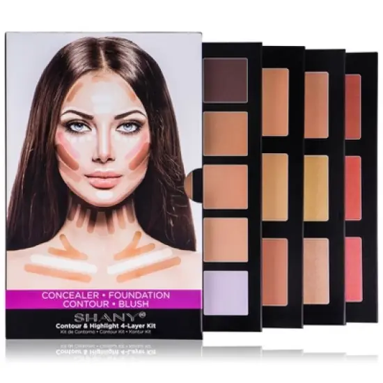 SHANY 4-Layer Contour and Highlight Makeup Kit  - 4 pieces image {4}