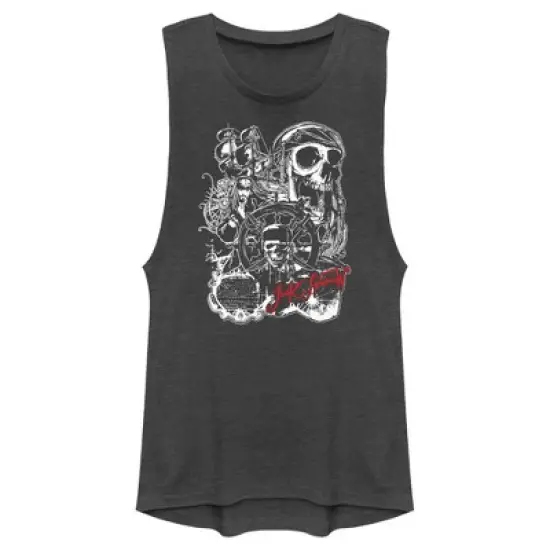 Junior's Pirates of the Caribbean: Curse of the Black Pearl Jack Sparrow Icons Festival Muscle Tee image {3}