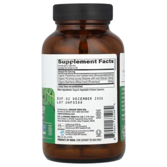 Organic India Liver Kidney, 180 Veg Caps image {1}