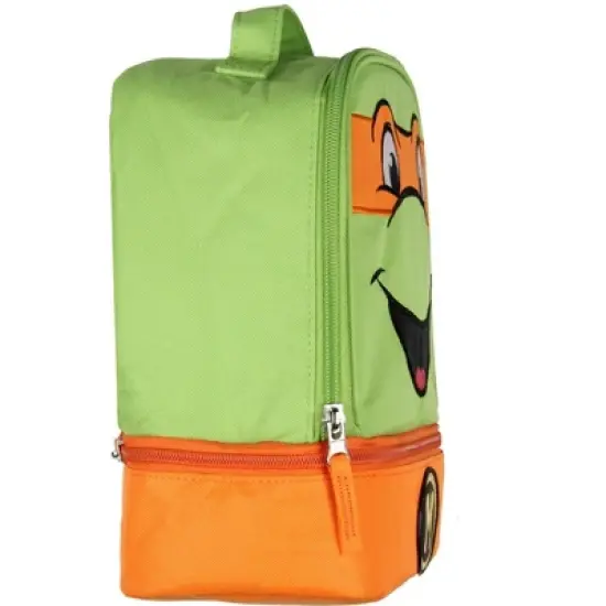 Teenage Mutant Ninja Turtles TMNT All Turtles Dual Compartment Lunch Box Green image {2}
