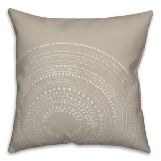 Creative Products Gray Circle Dot Pattern 18x18 Indoor / Outdoor Pillow image {1}