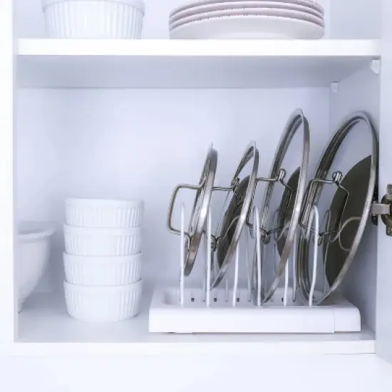 Better Houseware White-Coated-Steel Adjustable Cookware Rack image {2}