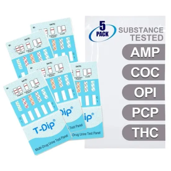 Mintegrity [5pk] 5 Panel Urine Drug Test Card for Home | High Sensitivity Substance Screening Home Detection Urine Dip Card | MT-WDOA-154 image {5}