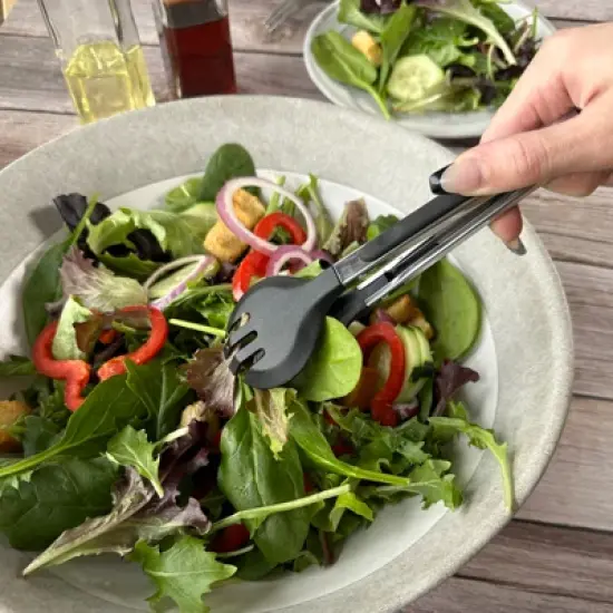 R&M International Set of 3 Tongs, Black image {2}