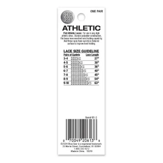 Shoe Gear Flat Sport Shoe Laces - Black 36": Polyester Shoelaces, 0.05" Width, Shoe Accessories, 1 Pair image {1}