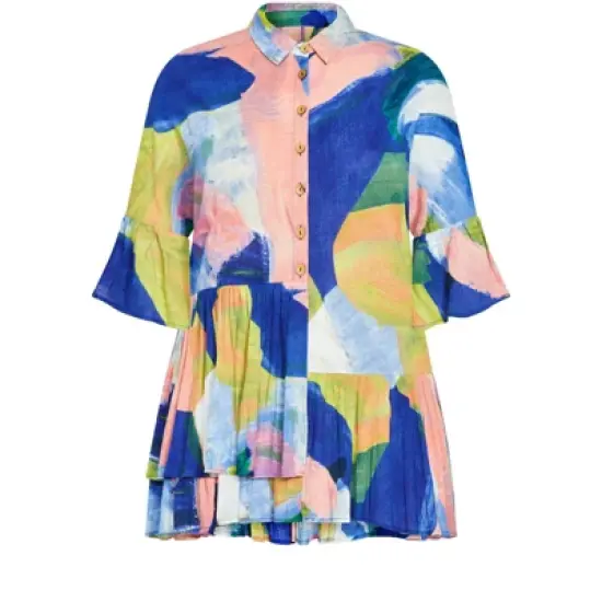 Women's Plus Size Splash Print Tunic - multi | ZIM & ZOE image {2}