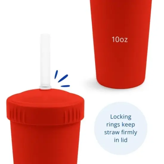 Re-Play 10 fl oz Straw Cup with Silicone Straw - Red image {2}