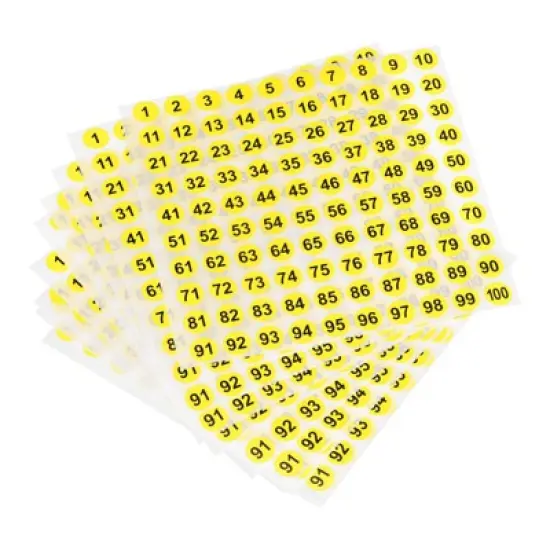 Unique Bargains Office Home Warehouse Self-Adhesive 1-100 Label Number image {4}