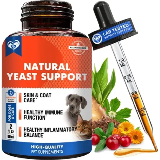 Beloved Pets Natural Yeast Support for Skin & Coat, Healthy Inflammatory Balance in Dogs & Cats 2 Oz - 1 Pack image {6}