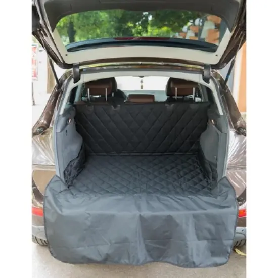 SUV Pet Cargo Liner Trunk Cover Waterproof Non-Slip Washable Material, Extra Long Size Universal Fit with Bumper Flap 80 x 52 image {2}