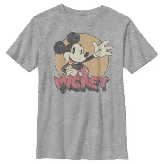 Boy's Disney Mickey Mouse Old School Distressed T-Shirt image {4}