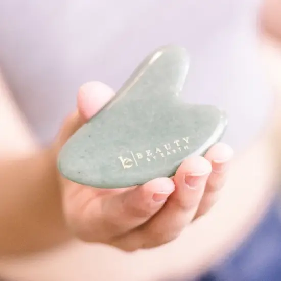 Beauty by Earth Jade Gua Sha Tool for Face, Massage Stone image {2}