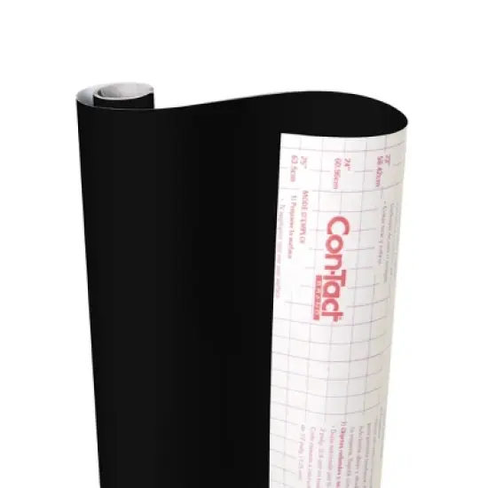 Con-Tact&reg; Brand Creative Covering&trade; Adhesive Covering, Black, 18" x 16 ft image {3}