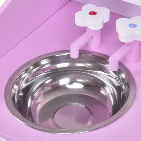 Costway Kids Wooden Play Set Kitchen Toy Strawberry Pretend Cooking Playset Toddler image {5}