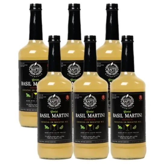 Crafted Cocktails Basil Martini Gimlet Mix: 6 Pack&nbsp; 60 Calories, Handcrafted with Agave, Lime and Basil: Effortless Mixology with Gourmet Flavor image {8}